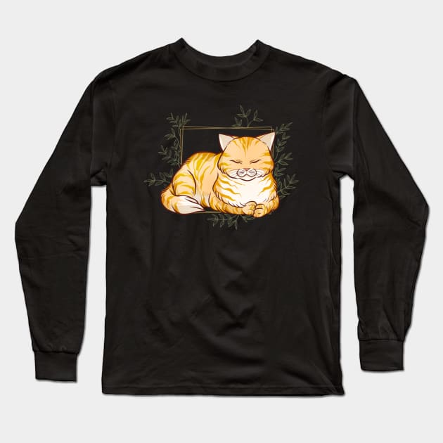 Floral Kitty Long Sleeve T-Shirt by NICHE&NICHE